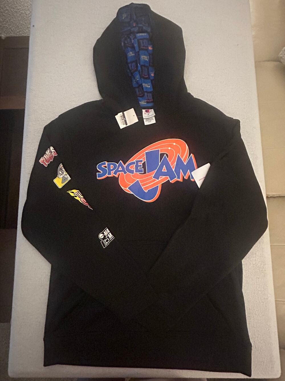 Space Jam Black Small Champion Hoodie Sweatshirt (NWT)